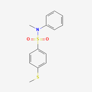 molecular formula C14H15NO2S2 B4834928 N-methyl-4-(methylthio)-N-phenylbenzenesulfonamide 