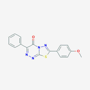 molecular formula C17H12N4O2S B483493 7-(4-methoxyphenyl)-3-phenyl-4H-[1,3,4]thiadiazolo[2,3-c][1,2,4]triazin-4-one CAS No. 43029-34-1