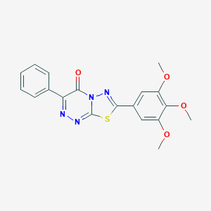 molecular formula C19H16N4O4S B483494 3-phenyl-7-(3,4,5-trimethoxyphenyl)-4H-[1,3,4]thiadiazolo[2,3-c][1,2,4]triazin-4-one CAS No. 903868-61-1