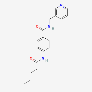 molecular formula C18H21N3O2 B4834942 4-(pentanoylamino)-N-(3-pyridinylmethyl)benzamide 