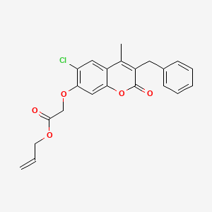 molecular formula C22H19ClO5 B4834950 allyl [(3-benzyl-6-chloro-4-methyl-2-oxo-2H-chromen-7-yl)oxy]acetate 