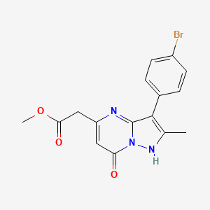 molecular formula C16H14BrN3O3 B4834954 methyl [3-(4-bromophenyl)-2-methyl-7-oxo-4,7-dihydropyrazolo[1,5-a]pyrimidin-5-yl]acetate 