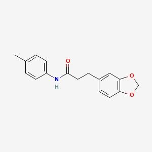 molecular formula C17H17NO3 B4834990 3-(1,3-benzodioxol-5-yl)-N-(4-methylphenyl)propanamide 