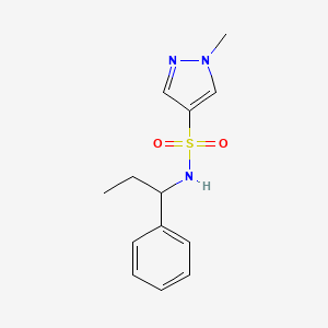 1-methyl-N-(1-phenylpropyl)-1H-pyrazole-4-sulfonamide