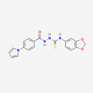 N-1,3-benzodioxol-5-yl-2-[4-(1H-pyrrol-1-yl)benzoyl]hydrazinecarbothioamide