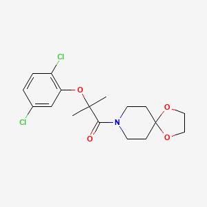 molecular formula C17H21Cl2NO4 B4835054 8-[2-(2,5-dichlorophenoxy)-2-methylpropanoyl]-1,4-dioxa-8-azaspiro[4.5]decane 