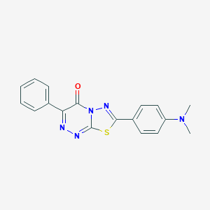 molecular formula C18H15N5OS B483506 7-[4-(dimethylamino)phenyl]-3-phenyl-4H-[1,3,4]thiadiazolo[2,3-c][1,2,4]triazin-4-one CAS No. 919726-44-6