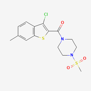 1-[(3-chloro-6-methyl-1-benzothien-2-yl)carbonyl]-4-(methylsulfonyl)piperazine