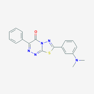 molecular formula C18H15N5OS B483507 7-[3-(dimethylamino)phenyl]-3-phenyl-4H-[1,3,4]thiadiazolo[2,3-c][1,2,4]triazin-4-one CAS No. 919029-67-7
