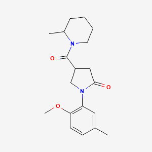 1-(2-methoxy-5-methylphenyl)-4-[(2-methyl-1-piperidinyl)carbonyl]-2-pyrrolidinone
