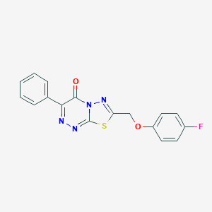 molecular formula C17H11FN4O2S B483508 7-[(4-fluorophenoxy)methyl]-3-phenyl-4H-[1,3,4]thiadiazolo[2,3-c][1,2,4]triazin-4-one CAS No. 892675-50-2