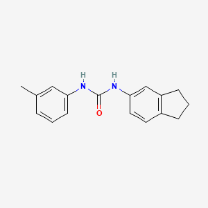 molecular formula C17H18N2O B4835082 N-(2,3-dihydro-1H-inden-5-yl)-N'-(3-methylphenyl)urea 