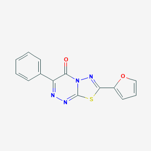 molecular formula C14H8N4O2S B483509 7-(2-furyl)-3-phenyl-4H-[1,3,4]thiadiazolo[2,3-c][1,2,4]triazin-4-one CAS No. 892688-84-5