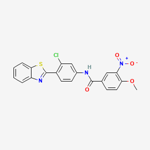 molecular formula C21H14ClN3O4S B4835119 N-[4-(1,3-benzothiazol-2-yl)-3-chlorophenyl]-4-methoxy-3-nitrobenzamide 