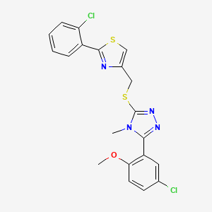 3-(5-chloro-2-methoxyphenyl)-5-({[2-(2-chlorophenyl)-1,3-thiazol-4-yl]methyl}thio)-4-methyl-4H-1,2,4-triazole