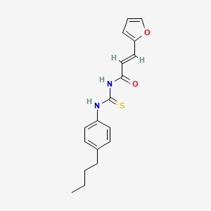 N-{[(4-butylphenyl)amino]carbonothioyl}-3-(2-furyl)acrylamide