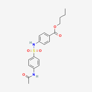 molecular formula C19H22N2O5S B4835145 butyl 4-({[4-(acetylamino)phenyl]sulfonyl}amino)benzoate 