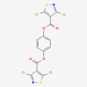 molecular formula C14H4Cl4N2O4S2 B4835153 1,4-phenylene bis(3,5-dichloroisothiazole-4-carboxylate) 