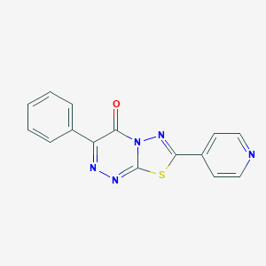 molecular formula C15H9N5OS B483516 3-phenyl-7-(4-pyridinyl)-4H-[1,3,4]thiadiazolo[2,3-c][1,2,4]triazin-4-one CAS No. 892689-00-8