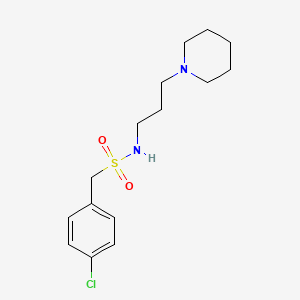 molecular formula C15H23ClN2O2S B4835171 1-(4-chlorophenyl)-N-[3-(1-piperidinyl)propyl]methanesulfonamide 