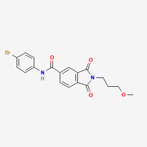 molecular formula C19H17BrN2O4 B4835181 N-(4-bromophenyl)-2-(3-methoxypropyl)-1,3-dioxo-5-isoindolinecarboxamide 