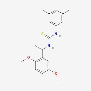 molecular formula C19H24N2O2S B4835183 N-[1-(2,5-dimethoxyphenyl)ethyl]-N'-(3,5-dimethylphenyl)thiourea 