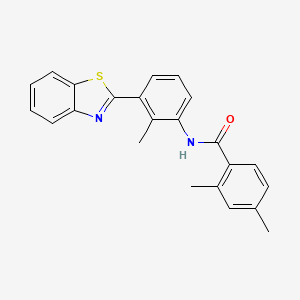 molecular formula C23H20N2OS B4835214 N-[3-(1,3-benzothiazol-2-yl)-2-methylphenyl]-2,4-dimethylbenzamide 