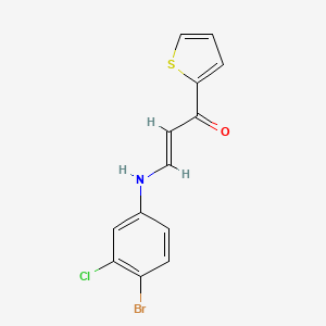 3-[(4-bromo-3-chlorophenyl)amino]-1-(2-thienyl)-2-propen-1-one