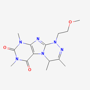 1-(2-methoxyethyl)-3,4,7,9-tetramethyl-1,4-dihydro[1,2,4]triazino[3,4-f]purine-6,8(7H,9H)-dione