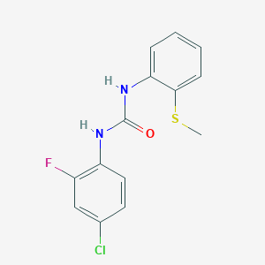 molecular formula C14H12ClFN2OS B4835272 N-(4-chloro-2-fluorophenyl)-N'-[2-(methylthio)phenyl]urea 