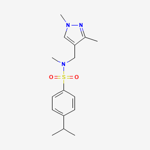 molecular formula C16H23N3O2S B4835273 N-[(1,3-dimethyl-1H-pyrazol-4-yl)methyl]-4-isopropyl-N-methylbenzenesulfonamide 