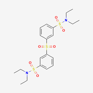 molecular formula C20H28N2O6S3 B4835326 3,3'-sulfonylbis(N,N-diethylbenzenesulfonamide) 