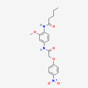 N-(2-methoxy-4-{[(4-nitrophenoxy)acetyl]amino}phenyl)pentanamide