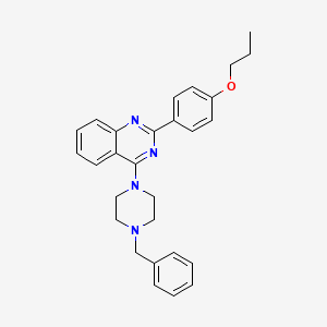 molecular formula C28H30N4O B4835337 4-(4-benzyl-1-piperazinyl)-2-(4-propoxyphenyl)quinazoline 