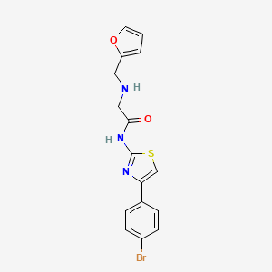 molecular formula C16H14BrN3O2S B4835353 N~1~-[4-(4-bromophenyl)-1,3-thiazol-2-yl]-N~2~-(2-furylmethyl)glycinamide 