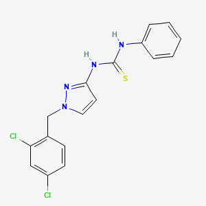molecular formula C17H14Cl2N4S B4835355 N-[1-(2,4-dichlorobenzyl)-1H-pyrazol-3-yl]-N'-phenylthiourea 