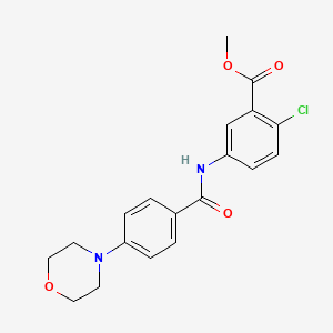 methyl 2-chloro-5-{[4-(4-morpholinyl)benzoyl]amino}benzoate