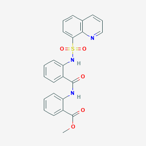 molecular formula C24H19N3O5S B4835366 methyl 2-({2-[(8-quinolinylsulfonyl)amino]benzoyl}amino)benzoate 