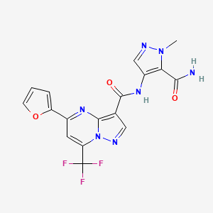 N-[5-(aminocarbonyl)-1-methyl-1H-pyrazol-4-yl]-5-(2-furyl)-7-(trifluoromethyl)pyrazolo[1,5-a]pyrimidine-3-carboxamide