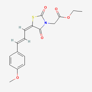 molecular formula C17H17NO5S B4835408 ethyl {5-[3-(4-methoxyphenyl)-2-propen-1-ylidene]-2,4-dioxo-1,3-thiazolidin-3-yl}acetate 