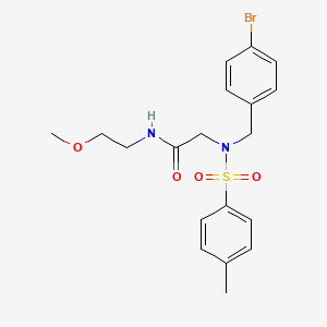 molecular formula C19H23BrN2O4S B4835425 N~2~-(4-bromobenzyl)-N~1~-(2-methoxyethyl)-N~2~-[(4-methylphenyl)sulfonyl]glycinamide 