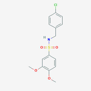 molecular formula C15H16ClNO4S B4835438 N-(4-chlorobenzyl)-3,4-dimethoxybenzenesulfonamide 