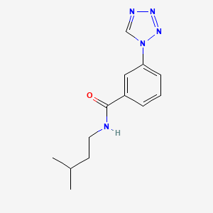 molecular formula C13H17N5O B4835448 N-(3-methylbutyl)-3-(1H-tetrazol-1-yl)benzamide 