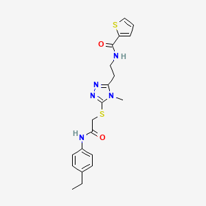 N-{2-[5-({2-[(4-ethylphenyl)amino]-2-oxoethyl}thio)-4-methyl-4H-1,2,4-triazol-3-yl]ethyl}-2-thiophenecarboxamide