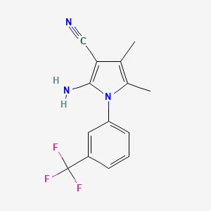 molecular formula C14H12F3N3 B4835466 2-amino-4,5-dimethyl-1-[3-(trifluoromethyl)phenyl]-1H-pyrrole-3-carbonitrile 