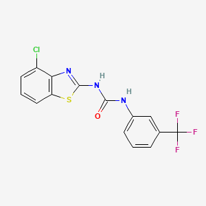 molecular formula C15H9ClF3N3OS B4835526 N-(4-chloro-1,3-benzothiazol-2-yl)-N'-[3-(trifluoromethyl)phenyl]urea 