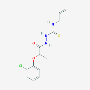 molecular formula C13H16ClN3O2S B4835558 N-allyl-2-[2-(2-chlorophenoxy)propanoyl]hydrazinecarbothioamide 