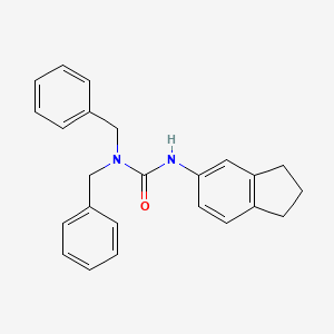 molecular formula C24H24N2O B4835568 N,N-dibenzyl-N'-(2,3-dihydro-1H-inden-5-yl)urea 