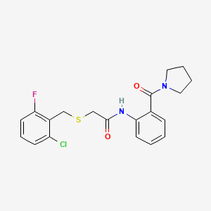 2-[(2-chloro-6-fluorobenzyl)thio]-N-[2-(1-pyrrolidinylcarbonyl)phenyl]acetamide