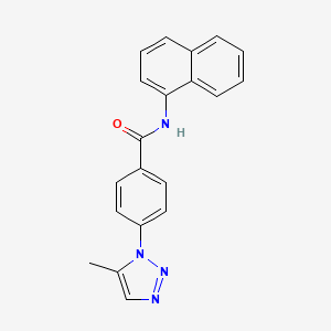 molecular formula C20H16N4O B4835601 4-(5-methyl-1H-1,2,3-triazol-1-yl)-N-1-naphthylbenzamide 